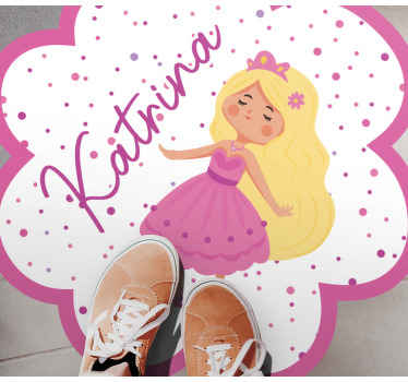 Søt flygende prinsesse personlig vinyl teppe - Tenstickers