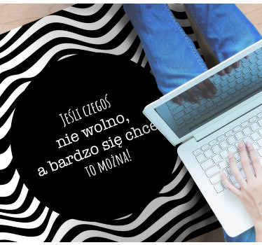 Dywan winylowy do gabinetu Możesz jeśli chcesz - TenStickers