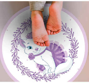 Vinil podovi rasadnici ljubičasta cvjetna mačka - TenStickers