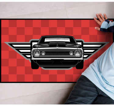 rôzne vinylové koberce pre deti kockované svalové auto - Tenstickers