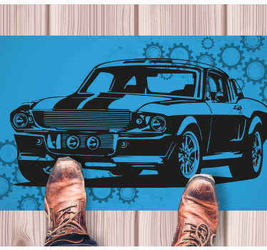 Legendarny dywanik do salonu muscle car - TenStickers