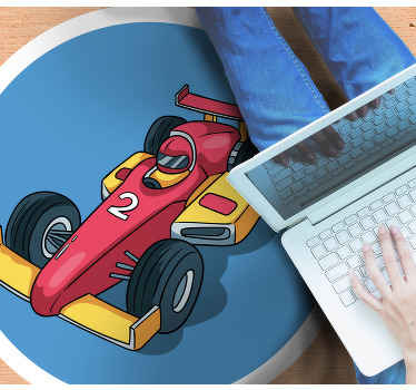 Race Car Madness teen vinyl carpet - TenStickers