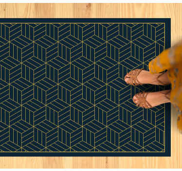 Alfombra vinílica moderna elegante motivo geométrico - TenVinilo