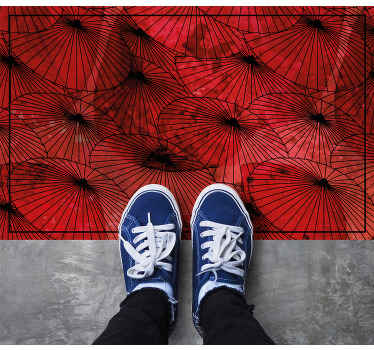 Tapete vinílico texturas textura vermelha padronizada - TenStickers