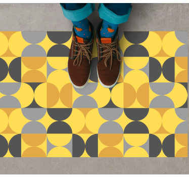 Dairesel desen oyunu geometrik pvc halı - TenStickers