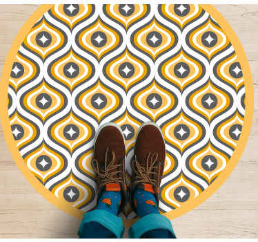 Kıvrımlı mücevher deseni geometrik pvc halı - TenStickers