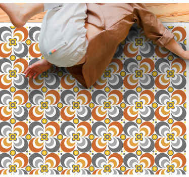 Tappeto in pvc stile geometrico quadrato - TenStickers