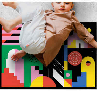 Cesur modern şekiller geometrik pvc halı - TenStickers