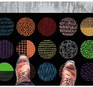 Alfombra vinílica moderna colección de patrones vibrantes - TenVinilo