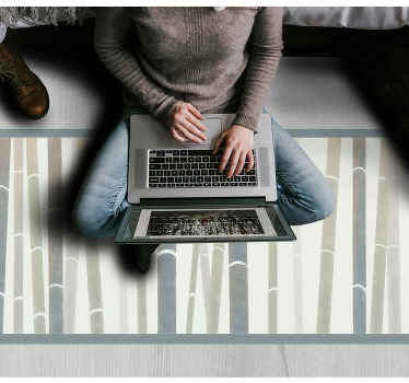 Vinyl Teppich Natur bambushain-muster - TenStickers