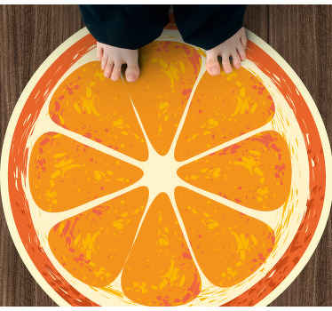 Portakal dilimi mutfak yer karosu - TenStickers