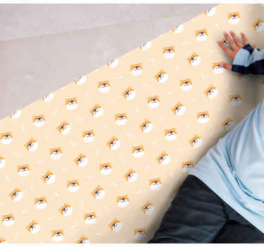 Cute Dog Faces animal vinyl carpet - TenStickers