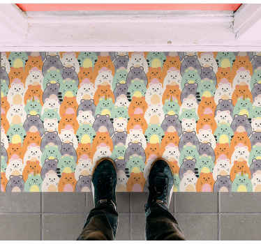 χαλί εισόδου αξιολάτρευτες εκφράσεις ζώων - TenStickers