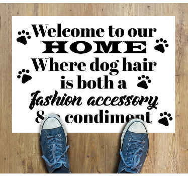 Dog hair is accessory entrance hall vinyl carpet - TenStickers