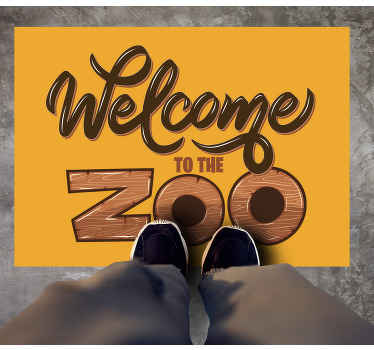 Üdvözöljük az állatkertben Vinil szőnyeg nevekkel - TenStickers