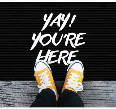 Yay, you are here modern rug - TenStickers