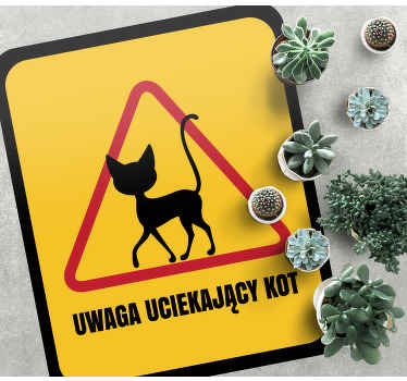 Dywan winylowy zwierzęta Kot może uciec - TenStickers