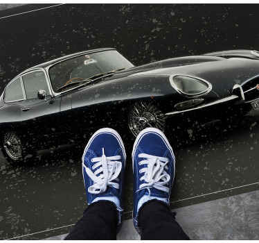 Jaguar e-type vintage tæppe - TenStickers