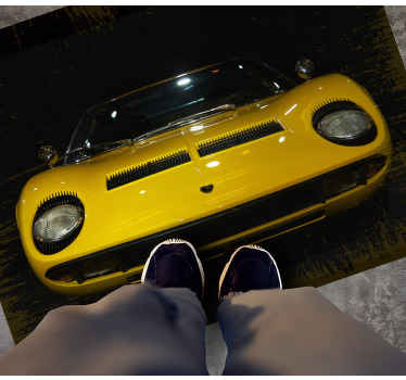 Alfombra vinílica vintage Lamborghini miura - TenVinilo