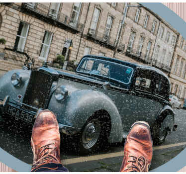 Klasický koberec rolls-royce vintage - TenStickers