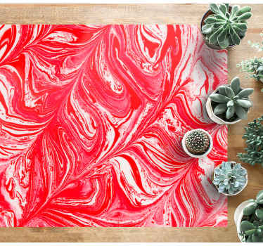 Pyörteileviä punaisia kuvioita tekstuuri vinyylimatto - Tenstickers