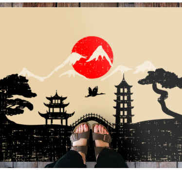 Japansk have silhuet moderne tæppe - TenStickers
