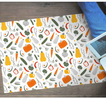 Színes zöldséggyűjtemény vinil szőnyeg konyha - TenStickers