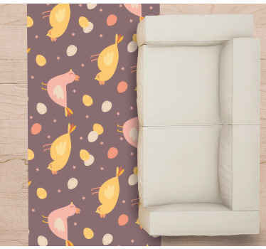 Ovos de galinha coloridos com padrão animal tapete - TenStickers