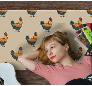 Farm varrat nélküli mintát sült állat szőnyeg - TenStickers