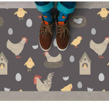 Höns och bon mönster Vinylmatta daghem - Tenstickers