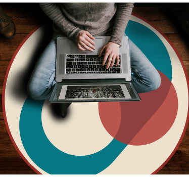 Alfombra vinílica moderna círculos en armonía - TenVinilo