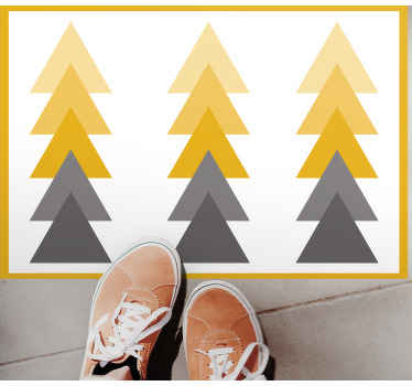 üçgen renk şelalesi geometrik pvc halı - TenStickers