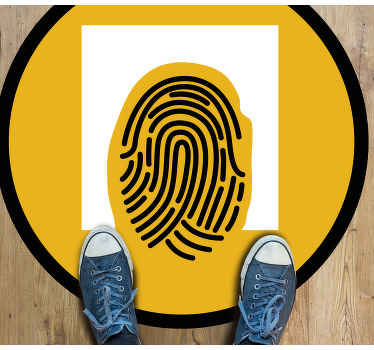 Fingerprint abstract art geometric rugs - TenStickers