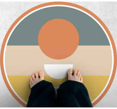 Circular Colour Harmony minimalistic rug - TenStickers