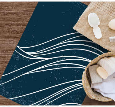 Water geometric art vinyl rugs - TenStickers