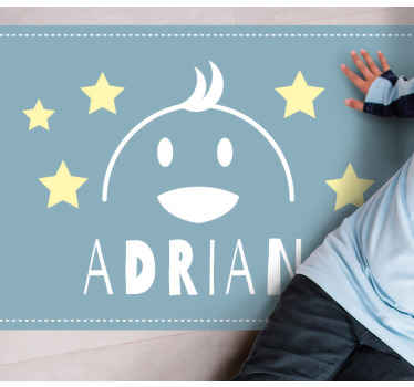 Kyllingeansigt med navn dyretæppe - TenStickers