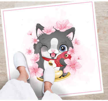 χαριτωμένο μικρό τυχερό κουτάβι με γατάκι - TenStickers