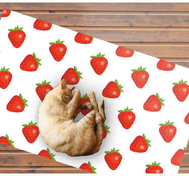 Parlak arka plan mutfak katında çilek - TenStickers