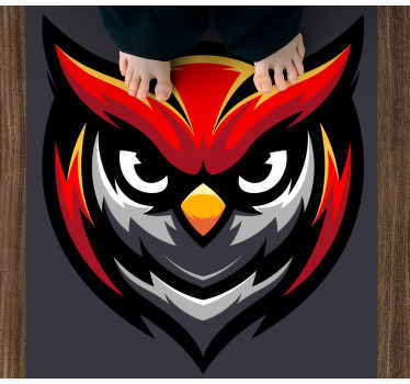 Owl Graphic Bold teen vinyl rug - TenStickers