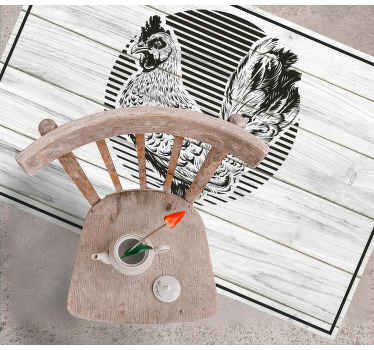 Tipu puulaudoilla eläin vinyylimatto - Tenstickers