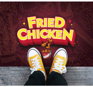 Graffity taco stekt kylling vinyl teppe dyr - Tenstickers