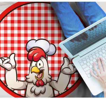 Cartoon chicken cook animal rug - TenStickers