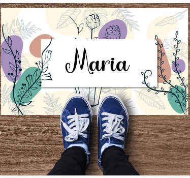 νηφάλια τροπικά φυτά εξατομικευμένο χαλάκι - TenStickers