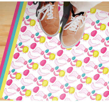 Renkli yaz meyveleri doodle desen paspas - TenStickers