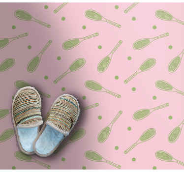 Alfombra vinílica juegos patrón de raqueta - TenVinilo