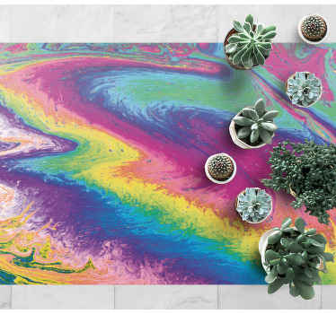 Marmor regnbåge konsistens matta - Tenstickers
