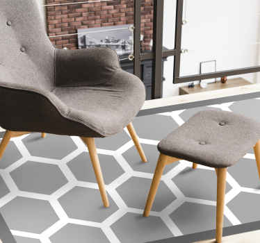 Altıgensel yapılandırma geometrik pvc halı - TenStickers