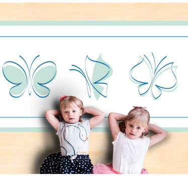 Sommerfugletriomotiv vinyltæpper med dyr - TenStickers