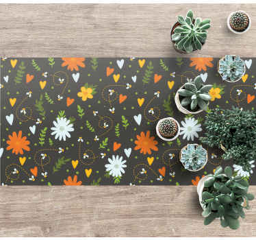 春天多彩图案花卉地毯 - TenStickers