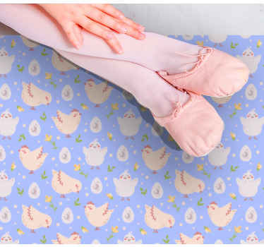 rôzne vinylové koberce pre deti rozkošný motív kurčiat - Tenstickers